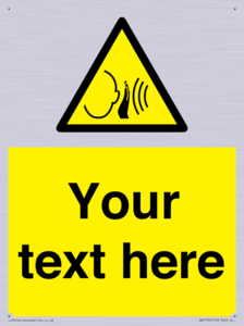 Custom warning sudden loud noise